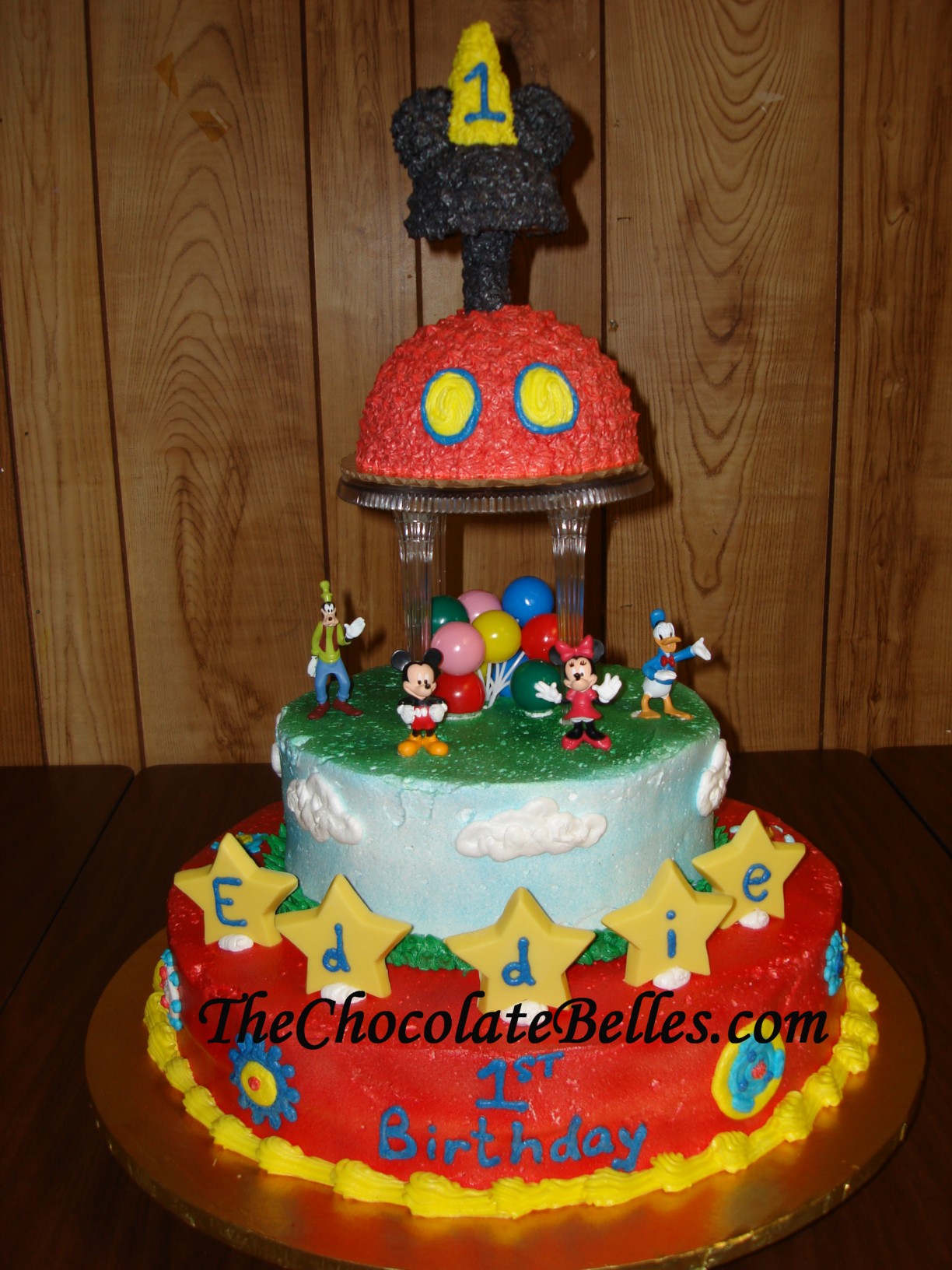 Mickey Mouse Tier 1st Birthday Cake