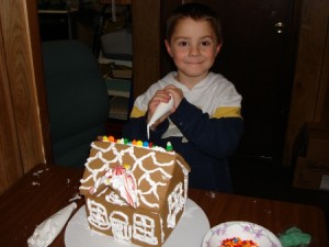 Connor Making Gingerbread