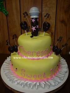 fondant tier sweet 16 cake