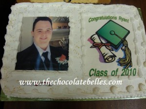photo graduation cake