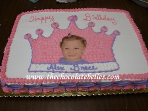 photo crown birthday cake