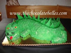 brick dragon cake