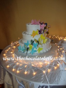 gum paste butterfly wedding cake