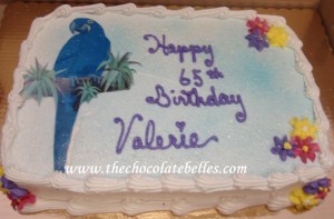 parrot birthday cake
