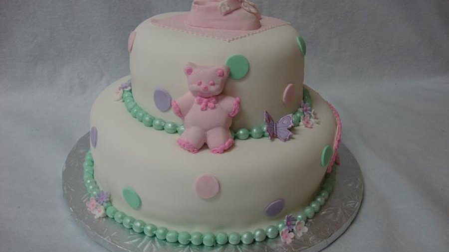 Sugar Spice Baby Shower Cake Left Side The Chocolate Belles Blog