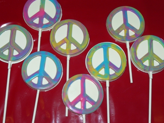 Peace Sign Lollipops