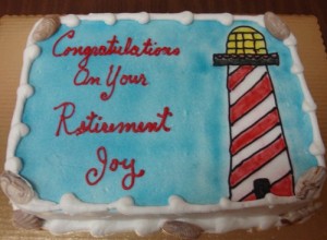 lighthouse retirement cake