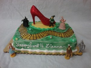 sweet 16 wizard of oz birthday cake