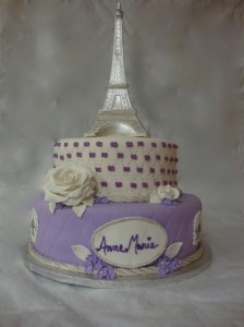Eiffel Tower Sweet 16 Birthday Cake