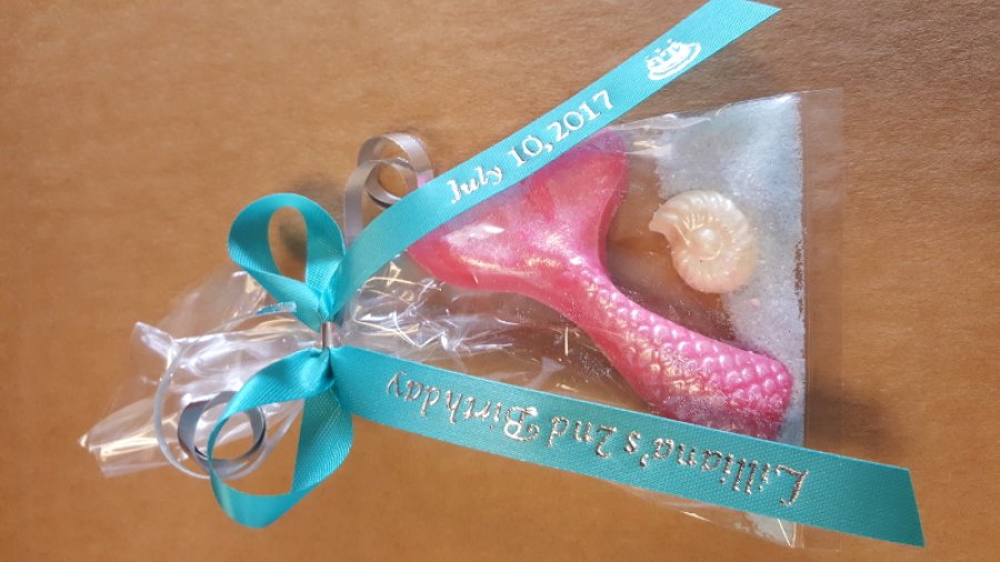 Personalized Mermaid Tail Chocolate Favors