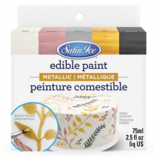 Satin Ice Edible Paint Metallic Colors