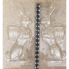 3D Easter Bunny Carrying Basket Mold 15"