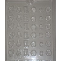 Assorted  Bite Size Christmas Decors Chocolate Mold