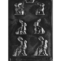 Assorted Easter Bunny Rabbits Mold