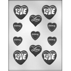 Assorted Hearts With Love Bite Size Mold