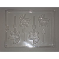 Baby Carriage Chocolate Lollipop Mold