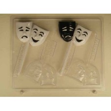 Comedy and Tragedy Mask Lollipop Mold