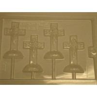 Cross With Base Chocolate Lollipop Candy Mold