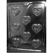 Decorated Heart Mint Mold