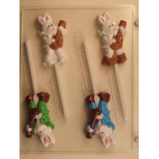 Easter Bunny Playing Guitar Lollipops