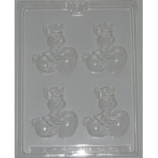 Easter Bunny With An Egg Mold For Chocolate