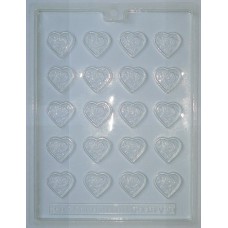 Embellished Bite Size Heart Mold For Chocolate