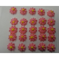 Small Pink Icing Drop Flowers