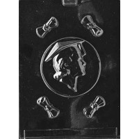 Girl Graduate Plaque Chocolate Candy Mold With Diplomas