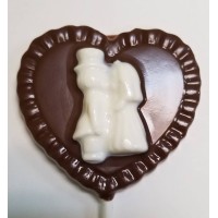 Heart Bride & Groom Lollipop Favors (12)