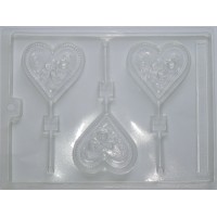 Heart Lollipop Mold With Roses