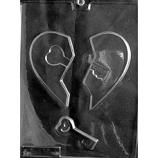 Heart with Key Puzzle Mold