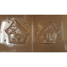 Hollow Gingerbread House Mold 2 Piece