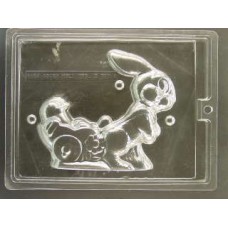Large Bunny Pulling Cart with Chick 3D Mold