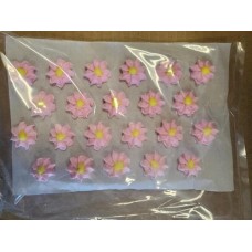 Large Pink Icing Flowers 1 1/16"
