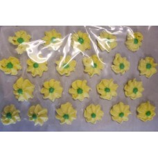 Large Yellow Icing Flowers 1 1/6"