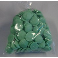 Merckens® Light Green Compound Chocolate Wafers - 1 lb