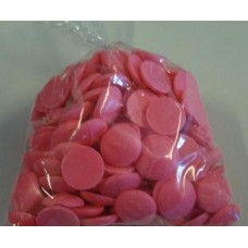 Merckens® Pink Compound Chocolate Wafers - 1 lb