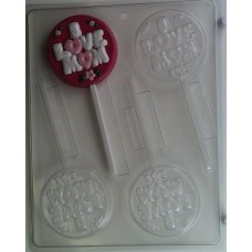 Mother's Day I Love Mom Chocolate Lollipop Candy Mold
