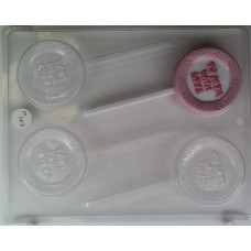 Mother's Day To Mom With Love Chocolate Lollipop Candy Mold