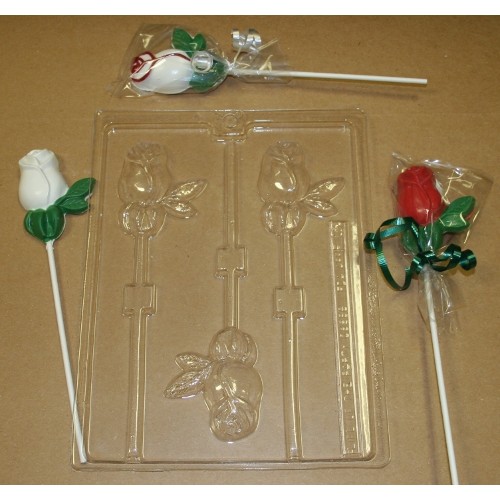 3-D Small Rose Pop Candy Mold - Confectionery House